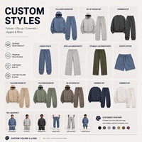 Ensemble de survêtement streetwear personnalisé en coton épais 400-600 g/m², comprenant un sweat à capuche oversize et un pantalon de survêtement, avec impression en relief