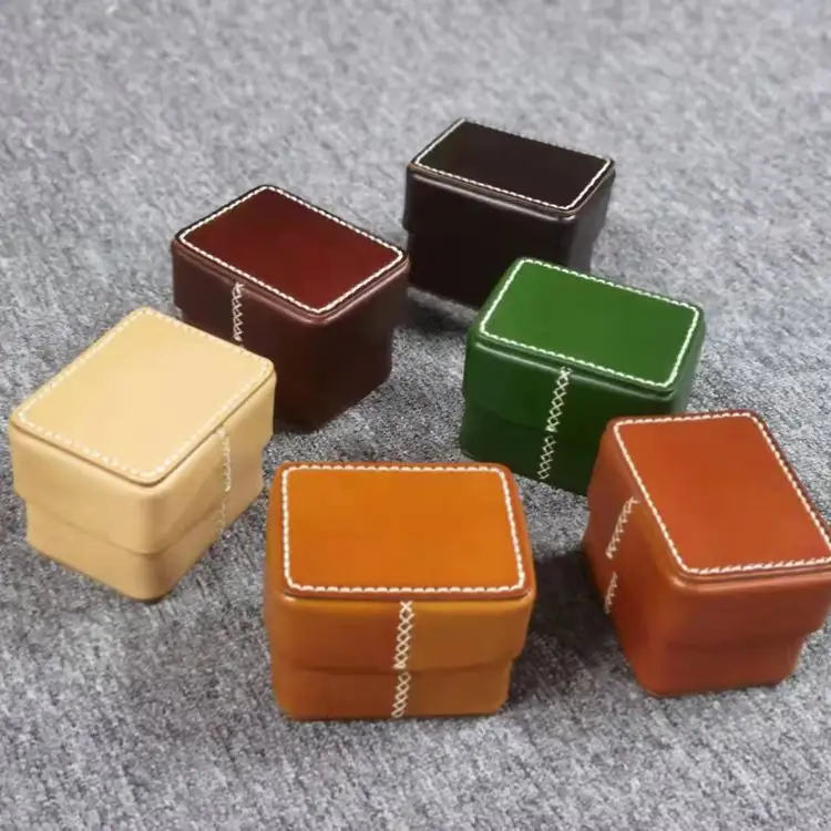 Italienisches Gemüse gegerbtes Leder Mini Makeup Kit Box Fall Verpackungs boxen Benutzer definierte Logo-Sets Kosmetik Organizer Aufbewahrung sbox