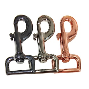 Crochet en acier rose et or pour chien, matériel en alliage de Zinc, <span class=keywords><strong>pivotant</strong></span>, laisse - Product Image 1