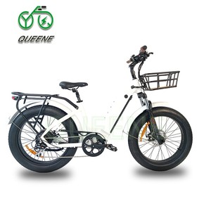 Sepeda Listrik QUEENE 48V500 Moonlight White dengan Rangka Aluminium Alloy, Model Step Thru - Product Image 1