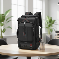 Sac à dos Oxford grande capacité 80L, sac de voyage vintage, sac à dos imperméable en polyester avec charge USB, randonnée, camping