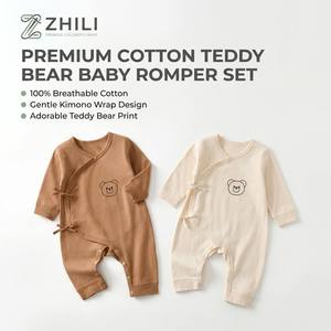 <span class=keywords><strong>Tutina</strong></span> per Neonati con Bretelle in Cotone di Grado A, Design a Farfalla per Tutte le Stagioni, Pigiama Disponibile in Cina - Product Image 1