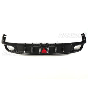 Carbon Fiber Look Rear Bumper <b>Diffuser</b> Lip Spoiler With <b>LED</b> Light for Honda Civic 11th 2022-2023 - Product Image 4