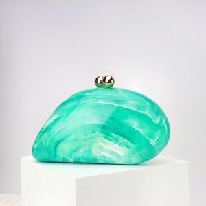 Bolso de cena con diseño de mármol, bolso de concha acrílica para banquete, bolsos de mano de lujo para mujer, bolsos de mano de noche para boda a la moda para mujer - Product Image 3