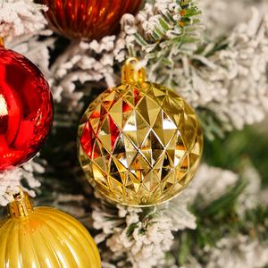 25 Stück 6cm 10 Farben Glitzer Weihnachtskugeln Hängende Baumschmuck-Set Bruchsichere Kunststoff-Weihnachtskugeln - Product Image 6