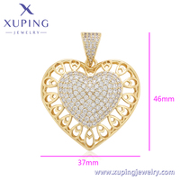 X000743480 XUPING Bijoux Élégant Mode Pendentif Mignon À La Mode Coeur Pendentif Exquis Réaliste 14K Or Couleur Pour Les Femmes