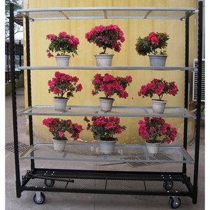 Pour étagère à <span class=keywords><strong>fleurs</strong></span> en métal antirouille avec finition enduite de poudre Présentoir de balcon intérieur autoportant - Product Image 2