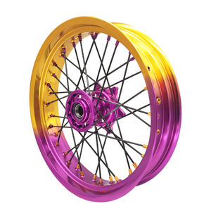 CNC Violet Moyeu Avant et Arrière 17 Pouces Jante Supermoto Jantes en Alliage pour KTM BETA SHERCO HUSQVARNA <span class=keywords><strong>GASGAS</strong></span> - Product Image 3