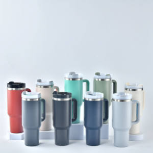 Gobelet isotherme de voyage en acier inoxydable avec revêtement ionique coloré arc-en-ciel, 40 oz, avec poignée et couvercle, expédition depuis l'entrepôt américain - Product Image 2