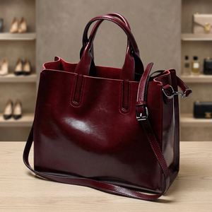 Pochette en cuir véritable pour femme, fermeture éclair, imperméable, antivol, écologique, marron, légère, avec bandoulière - Product Image 3