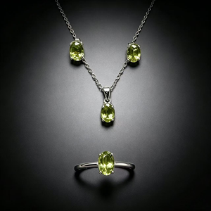 <span class=keywords><strong>Set</strong></span> di Gioielli in Argento Sterling 925 con Pietre Preziose Naturali di Vari Colori, Ideale per Rivenditori e Boutique - Product Image 6