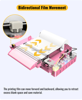 Imprimante DTF rose Haolic Xp600 13 pouces, tête d'impression A3 30 cm, machine d'impression de t-shirts, impression par transfert thermique pour tissus textiles