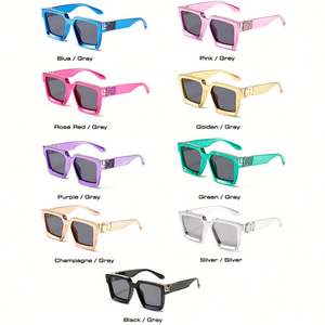 Lunettes de soleil surdimensionnées carrées de luxe pour hommes et femmes avec logo personnalisé, monture colorée, idéales pour la conduite - Product Image 5