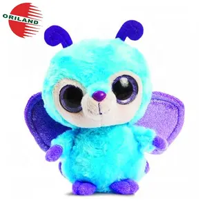 custom design bee honey plush baby toy kids blue stuffed toys
