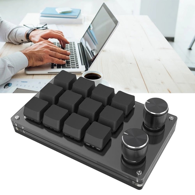 Programming Macro Custom Knob Keyboard RGB 3/6/12 Key Copy Paste Mini Button Photoshop Gaming Keypad Mechanical Hotswap Macropad
