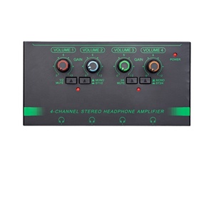 Xtuga EH04 Amplificateur de <span class=keywords><strong>Casque</strong></span> Compact à <span class=keywords><strong>4</strong></span> <span class=keywords><strong>Canaux</strong></span> pour Moniteurs et Studios, Amplificateur Stéréo pour Scène et Mixeur Musical - Product Image 1