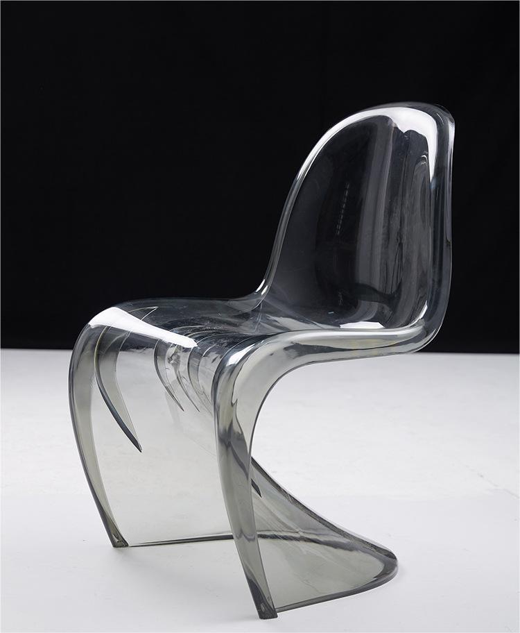 Уникальный дизайн S-образный стул из смолы, Прозрачный кристаллический Пластиковый Акриловый Банкетный обеденный стул для мероприятий