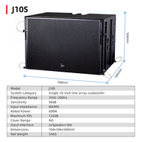 Système de sonorisation Lane J10S Fashion Professional 18 pouces 1500 Watts 2500w Line Array Bass Speakers