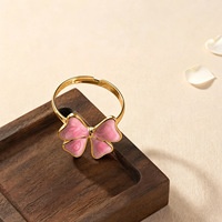 Baru cincin Enamel minimalis cahaya mewah perhiasan untuk wanita mode cincin perhiasan grosir pemasok penjualan langsung