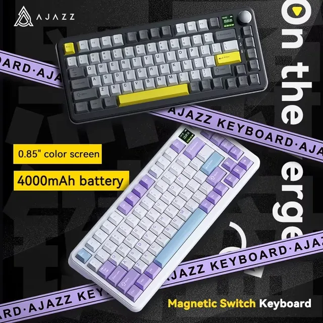 AJAZZ AK820 MAX Magnetic Switch Mechanical Keyboard Wired Full Key Hot Swap RT Adjustable RGB Lighting Gaming for FPS Varolante