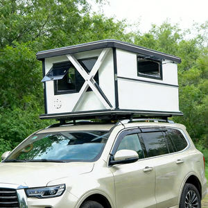 Tente de toit rigide en alliage d'aluminium pour 3-4 personnes, tente de toit électrique pour voiture, tente de toit pour le camping en plein air avec échelle - Product Image 1