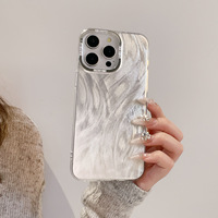 Coque de téléphone haut de gamme avec motif plume et voile, compatible avec iPhone 17 Pro Max, 16, 15/14, avec objectif électroplaqué et paillettes