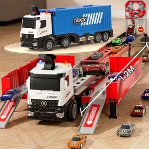 Camion transporteur <span class=keywords><strong>piste</strong></span> de course jouets conteneur de stockage pliable camion déformation <span class=keywords><strong>piste</strong></span> de course éjection voiture ensemble avec des sons de musique légers - Product Image 2