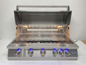 2025 유럽 핫 아웃도어 키친 스테인리스 스틸 다기능 가스 BBQ 그릴 스테이크 및 소고기용 금속 재질 빠른 가열 - Product Image 4