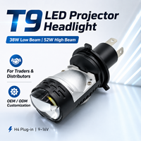 Ampoule de phare LED pour voiture SFIDA T9 12V, nouvelle, super lumineuse, projecteur H4, 52W, 6000K, 5200LM, puce 3570, IP67