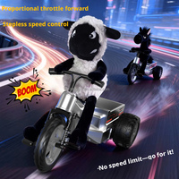 Tricycle télécommandé en peluche agneau 2,4G avec lumière LED, musique, fonctionnant sur piles, vélo électronique animal pour enfants, cadeau, tricycle RC