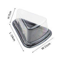 Blister en plastique jetable de qualité alimentaire clair PET Triangle Blister Emballage Gâteau Boîte/conteneur