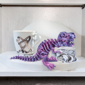 Figura de Esqueleto de Dragón Impresa en 3D, Juguete de Plástico con Temática Animal, Regalo Artesanal, Escala 1/12, Edades 7-12+, Embalaje Original - Product Image 3