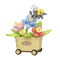 Best-seller Flower Carriage Collection Gift Box Edition Series 143 pièces en plastique micro-particules blocs de construction jouet éducatif