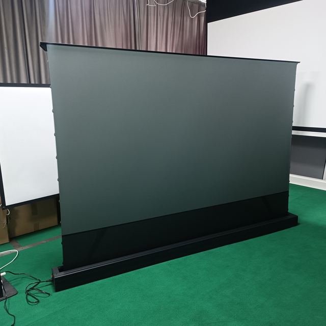 Telon New Generation CBSP Ambient Light 3D 4K Laser Projector Electric Floor up Rising Motorized Ust Alr Projection Screen