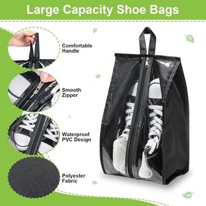 Grands sacs à chaussures imperméables en nylon multicolores pour hommes et femmes, organisateur de voyage écologique avec fermeture éclair robuste - Product Image 3