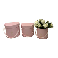 Coffret Cadeau Souvenir Portable de Luxe à Trois Boîtes à Fleurs, Couverture Semi-Flip Gaufrée, Laminage Mat Imperméable, Couleur Unie Bronzante