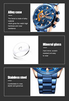 Montre-bracelet à quartz pour homme OEM Curren 8402, bracelet en acier inoxydable, cadran de 47 mm, étanche, sport, luxe, affaires, boîtier rond
