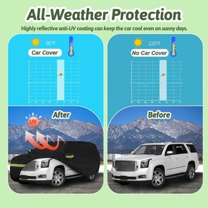 Fundas para Automóviles Chevrolet Tahoe 2007-2024, Resistentes, Impermeables, Protección Contra Sol, Lluvia, Rayos UV, Polvo y Nieve, Funda Exterior con Cierre de Cremallera para la Puerta - Product Image 5
