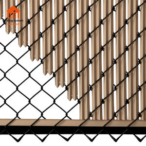 <span class=keywords><strong>Kit</strong></span> d'occultation pour panneaux de clôture de jardin 3D à lattes verticales, 6 pieds, noir, en PEHD, type maille de chaîne, avec lattes de confidentialité rigides en PVC noir - Product Image 5