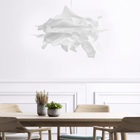 Lampes suspendues en papier bricolage faites à la main abat-jour blanc chambre Restaurant nuage suspension lampe décoration en papier