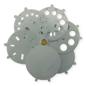 Calibrador de diamantes redondo de aluminio s207, herramienta de medición de gemas sueltas de múltiples placas para clasificación por tamaño en milímetros y quilates, para proveedores - Product Image 1