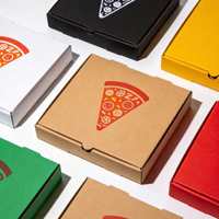 Boîtes à pizza personnalisées imprimées, emballage en carton alimentaire avec logo pour les pizzerias à emporter et les pizzas à une seule part