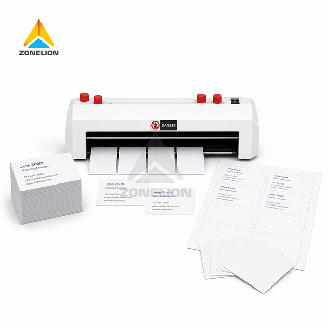 Compact Electric Business Card Cutting Machine with Adjustable Positioning for A4 Office Printing Shop Use