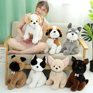 Juguete de Peluche de Perro Kawaii al por Mayor, Peluches Pequeños y Suaves, Animales de Peluche de Perro, Bulldog, <span class=keywords><strong>Schnauzer</strong></span>, Husky - Product Image 2