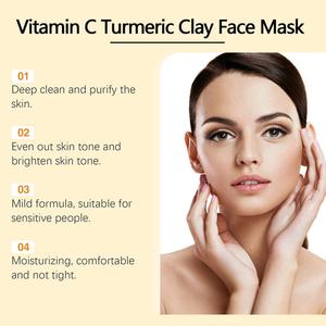 Mascarilla Facial de Arcilla con Vitamina C y Cúrcuma para Limpieza Profunda, 120g, Venta al Por Mayor - Product Image 4