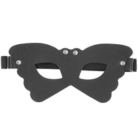 Masque de cosplay sexy en cuir PU pour Halloween, demi-masque papillon, masque mystérieux punk, accessoires de costume