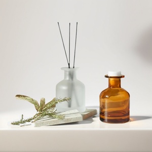 Rỗng 50ml <span class=keywords><strong>100ml</strong></span> 250ml hổ phách đen hình trụ Chai Thủy Tinh hương liệu Jar sậy khuếch tán hương thơm chai thủy tinh - Product Image 5