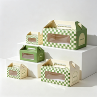 Boîte d'emballage pour gâteaux pratique avec poignée, expédition rapide en 72h, boîte à pâtisserie recyclable de qualité alimentaire