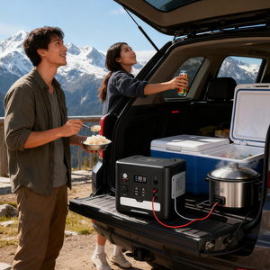 Camping Outdoor Backup Power 1536Wh 1500W Portable Station Pure Sine Wave MPPT Battery PD 100W US/UK S - Product Image 3