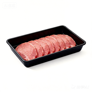 Barquette en plastique noir jetable pour la présentation <span class=keywords><strong>de</strong></span> viande fraîche en supermarché, pour congélateur - Product Image 4